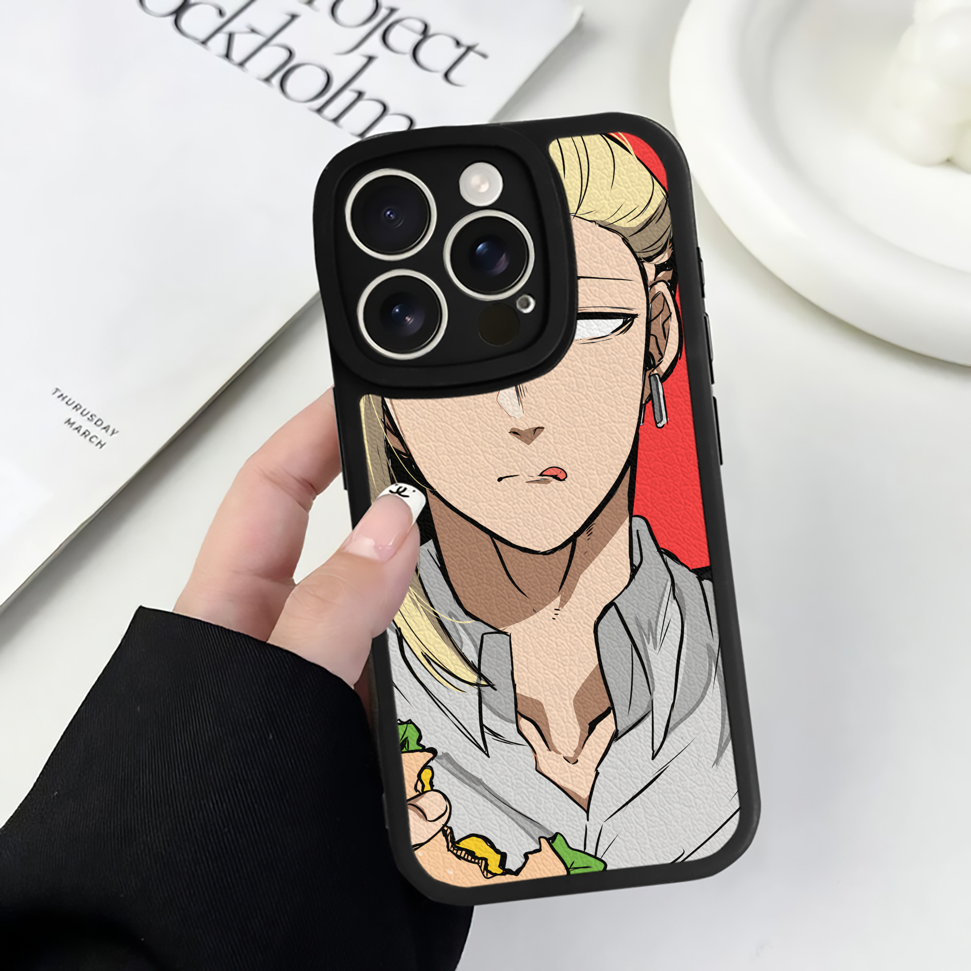 （画像用） 東京リベンジャーズ Tokyo Revengers 【iPhone 16シリーズ対応】シリコンスマホケース（レザー調） 材質：シリコン